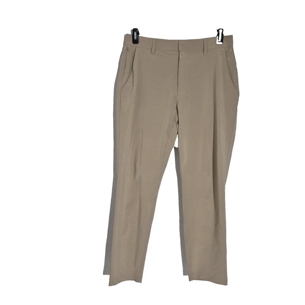 Fabletics Pants Mens Medium Brown The Only Stretch Water resistant Tapered Chino